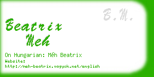 beatrix meh business card
